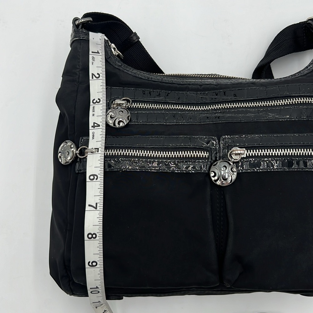 BRIGHTON WOMEN’S BLACK NYLON CROSSBODY PURSE - Picture 13 of 15